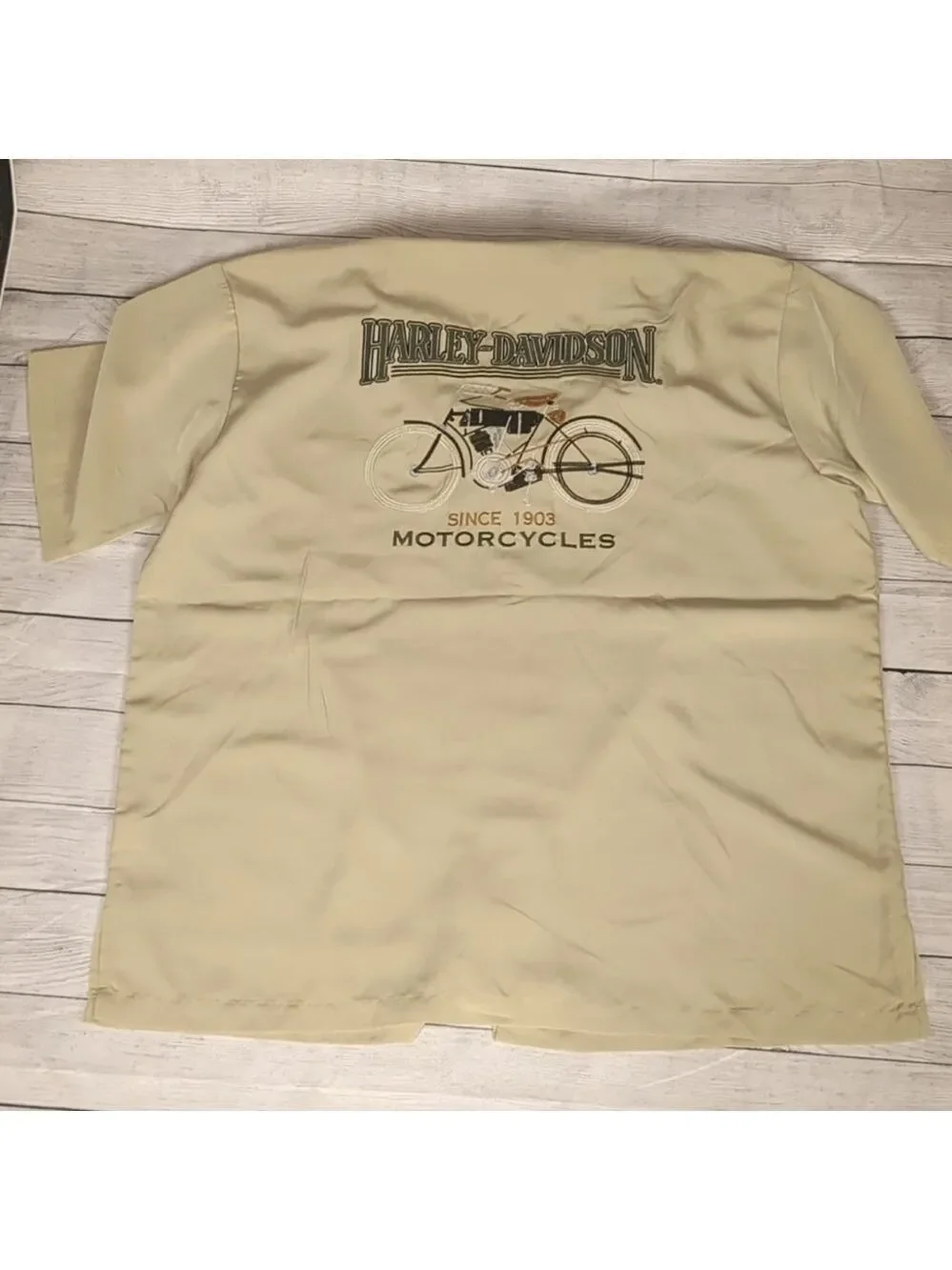 Harley-Davidson shirt sleeve back to basics tan shirt size XXL